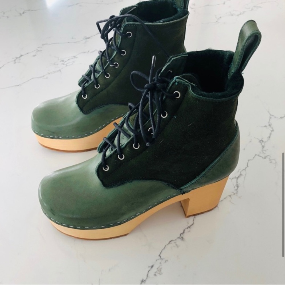 Swedish Hasbeens Hippie Lace-Up Boots- Size 37 (7). WORN ONCE
